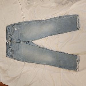 Pale blue Loft Jeans. Curvy, skinny crop.  Size 30.